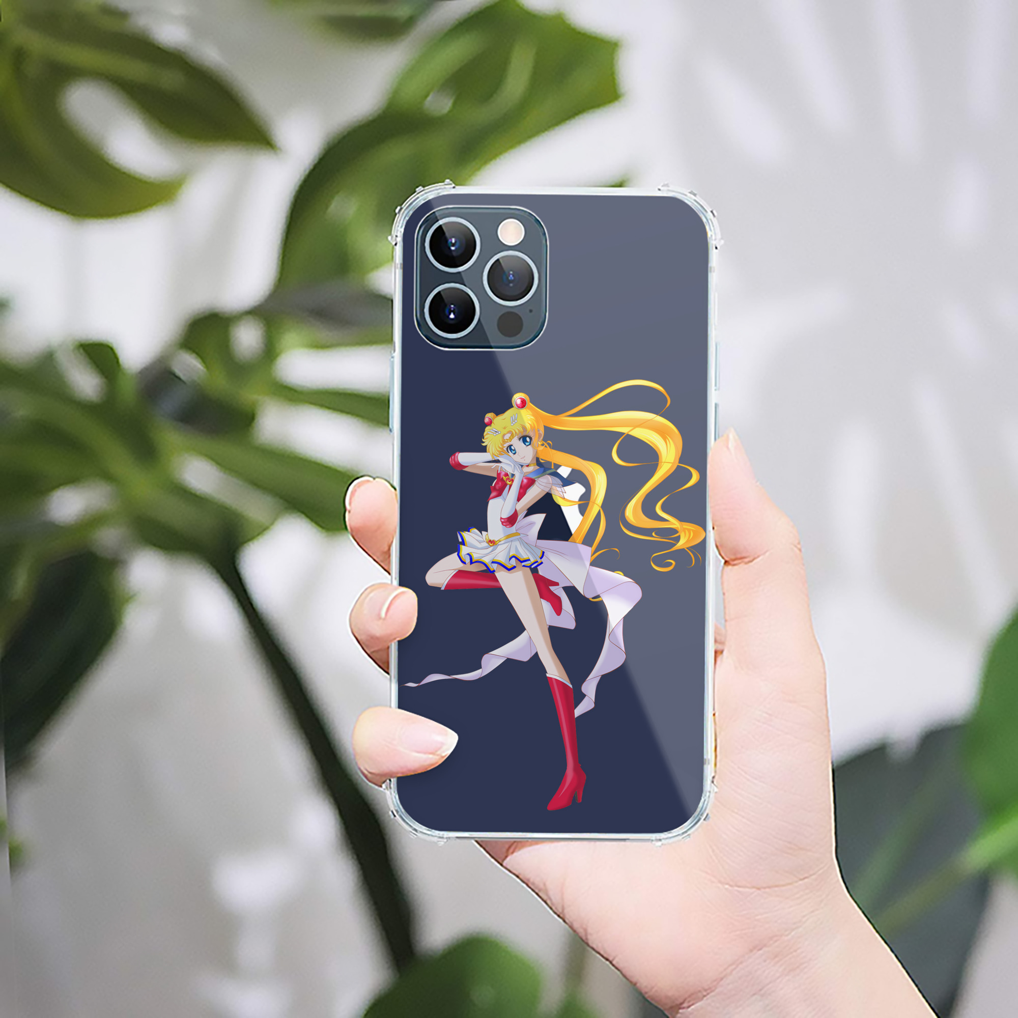 （画像用） 美少女戦士セーラームーン 月野 うさぎ つきの うさぎ Sailor Moon Tsukino Usagi 【iPhone 12シリーズ対応】透明スマホケース（クリアソフトケース）